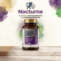 Frasco de suplemento Noturno Czech Health PRO Nocturne com rótulo roxo e dourado