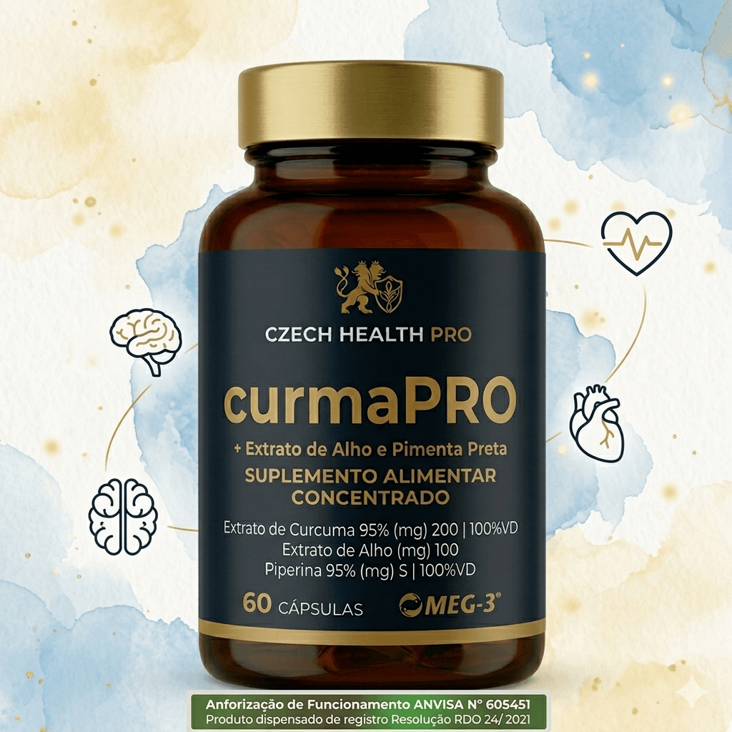 Czech HP curmaPRO cápsulas de suplemento alimentar concentrado com extrato de alho e pimenta preta